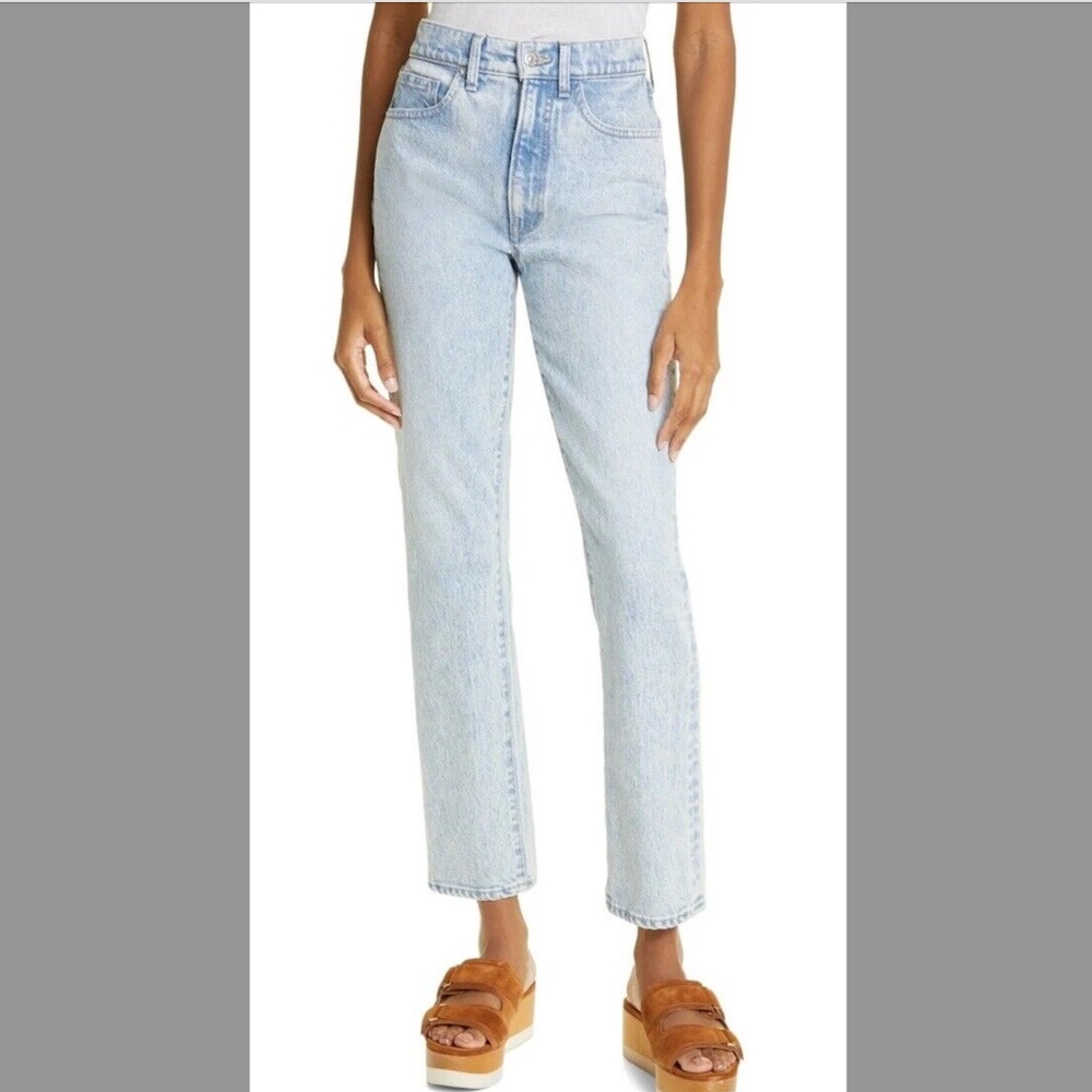 VERONICA BEARD JEANS ALENAH SLIM STRAIGHT HIGH RISE LIGHT NEW  SIZE 26